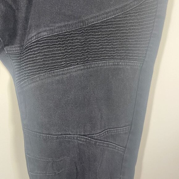 MCMXXXIII VTG Mens Black Denim Biker Jeans‎ SZ 42x32 Zippered Pockets Y2K  Moto - Picture 5 of 11